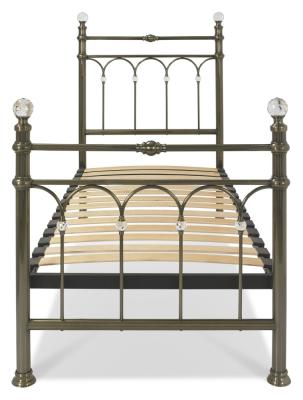 Product photograph of Bentley Designs Krystal Antique Brass 3ft Single Bedstead from Choice Furniture Superstore