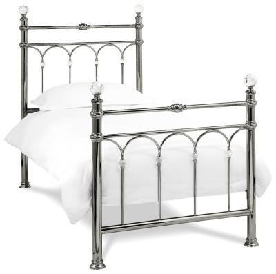 Product photograph of Bentley Designs Krystal Antique Nickel 3ft Single Bedstead from Choice Furniture Superstore