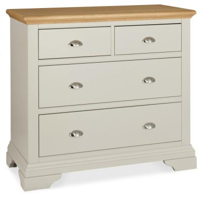 Product photograph of Bentley Designs Hampstead Soft Grey And Pale Oak 2 2 Drawer Chest from Choice Furniture Superstore