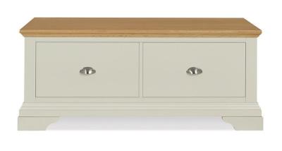 Product photograph of Bentley Designs Hampstead Soft Grey And Pale Oak Blanket Box from Choice Furniture Superstore