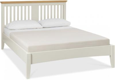 Bentley Designs Hampstead Soft Grey and Pale Oak Slatted Bedstead Comes in 4ft 6in Double, 5ft King Size