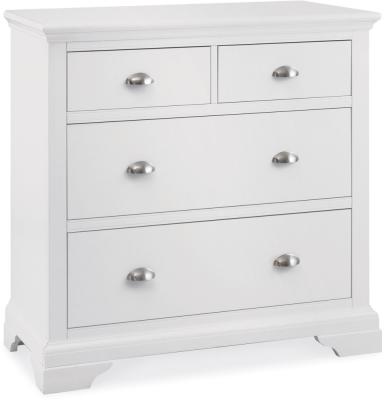 Product photograph of Bentley Designs Hampstead White 2 2 Drawer Chest from Choice Furniture Superstore