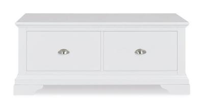 Product photograph of Bentley Designs Hampstead White Blanket Box from Choice Furniture Superstore
