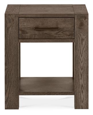 Product photograph of Bentley Designs Turin Dark Oak Lamp Table With Drawer from Choice Furniture Superstore