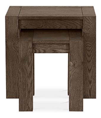 Product photograph of Bentley Designs Turin Dark Oak Nest Of Lamp Table from Choice Furniture Superstore