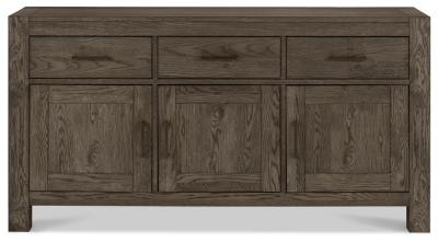 Product photograph of Bentley Designs Turin Dark Oak Wide 3 Door Sideboard from Choice Furniture Superstore
