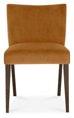 Bentley Designs Turin Harvest Pumpkin Velvet Fabric Low Back Dining Chair Chair Sold In Pairs