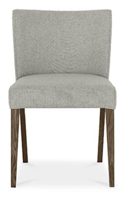 Bentley Designs Turin Pebble Grey Fabric Low Back Dining Chair Sold In Pairs