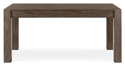 Product photograph of Bentley Designs Turin Dark Oak Medium End 6-8 Seater Extending Dining Table from Choice Furniture Superstore