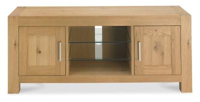 Product photograph of Bentley Designs Turin Light Oak Entertainment Unit Upto 55in Plasma from Choice Furniture Superstore