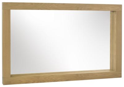Product photograph of Bentley Designs Turin Light Oak Landscape Mirror from Choice Furniture Superstore