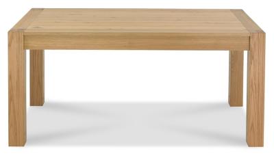 Product photograph of Bentley Designs Turin Light Oak Medium End Extending Dining Table from Choice Furniture Superstore