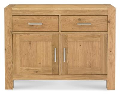 Product photograph of Bentley Designs Turin Light Oak Narrow 2 Drawer Sideboard from Choice Furniture Superstore