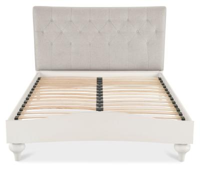 Product photograph of Bentley Designs Montreux Soft Grey And Pebble Grey Fabric 4ft Small Double Bed from Choice Furniture Superstore