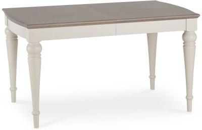 Bentley Designs Montreux Grey Washed Oak And Soft Grey 4 To 6 Seater Extending Dining Table
