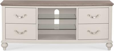 Product photograph of Bentley Designs Montreux Grey Washed Oak And Soft Grey Entertainment Unit 43in Plasma from Choice Furniture Superstore