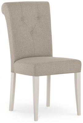 Bentley Designs Montreux Soft Grey Upholstered Dining Chair Pebble Grey Fabric Sold In Pairs
