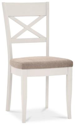 Bentley Designs Montreux Soft Grey X Back Dining Chair Pebble Grey Fabric Sold In Pairs