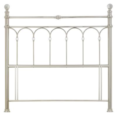 Product photograph of Bentley Designs Krystal Shiny Nickel 4ft 6in Double Headboard from Choice Furniture Superstore