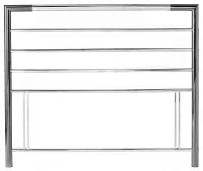 Product photograph of Bentley Designs Urban Shiny Nickel And Nickel 4ft 6in Double Headboard from Choice Furniture Superstore