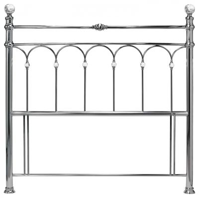 Product photograph of Bentley Designs Krystal Antique Nickel 4ft 6in Double Headboard from Choice Furniture Superstore
