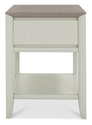 Product photograph of Bentley Designs Bergen Grey Washed Oak And Soft Grey Lamp Table With Drawer from Choice Furniture Superstore