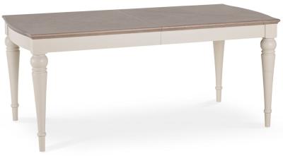 Bentley Designs Montreux Grey Washed Oak and Soft Grey 6 to 8 Seater Extending Dining Table