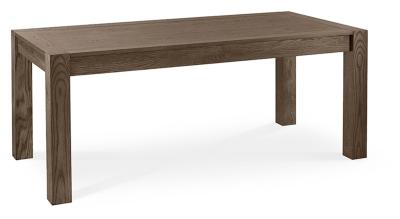 Product photograph of Bentley Designs Turin Dark Oak 6-10 Seater Extending Dining Table With 6 Lewis Distressed Dark Grey Fabric Cantilever Chairs from Choice Furniture Superstore