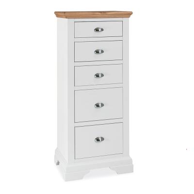 Bentley Designs Hampstead Two Tone 5 Drawer Tall Chest