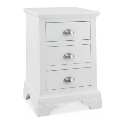 Bentley Designs Hampstead White 3 Drawer Bedside Cabinet