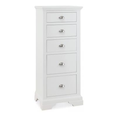 Bentley Designs Hampstead White 5 Drawer Tall Chest