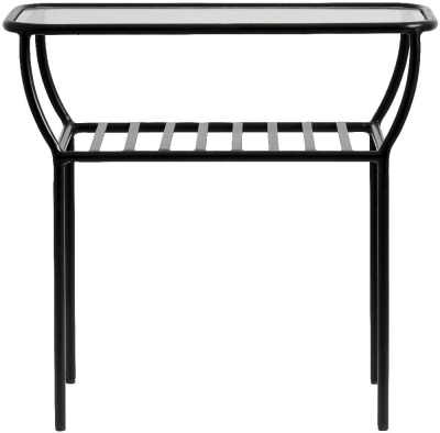 Product photograph of Nordal Chic Black And Glass Side Table from Choice Furniture Superstore