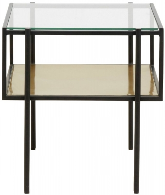 Product photograph of Nordal Parana Glass Side Table from Choice Furniture Superstore