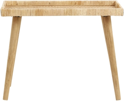 Product photograph of Nordal Rivas Rattan Large Side Table from Choice Furniture Superstore