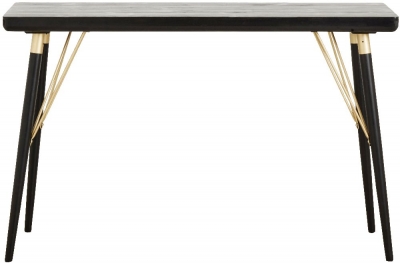 Product photograph of Nordal Black And Gold Console Table from Choice Furniture Superstore