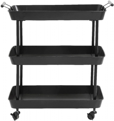 Product photograph of Nordal Black Trolley Table from Choice Furniture Superstore