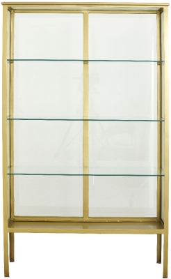 Product photograph of Nordal Makalu Gold And Glass Bookcase from Choice Furniture Superstore