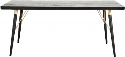 Product photograph of Nordal Black And Gold Dining Table - 4 Seater from Choice Furniture Superstore