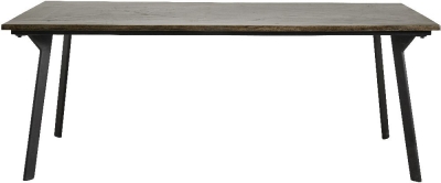 Product photograph of Nordal Chestnut Brown Shiny Squares Dining Table - 8 Seater from Choice Furniture Superstore