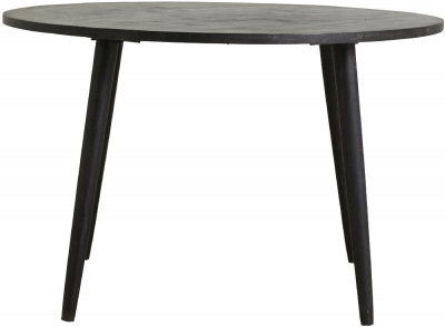Product photograph of Nordal Hau Black Mango Wood Round Dining Table from Choice Furniture Superstore