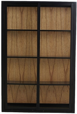 NORDAL Bei Black 2 Sliding Door Wall Display Cabinet