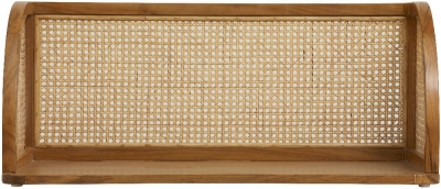 Product photograph of Nordal Merge Natural Rattan Wall Shelf from Choice Furniture Superstore