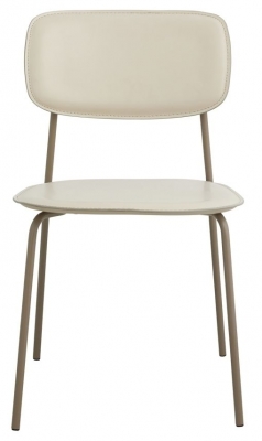 Product photograph of Nordal Esa Beige Faux Leather Dining Chair Sold In Pairs from Choice Furniture Superstore