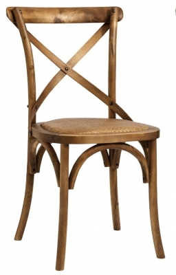 NORDAL Oak and Rattan Dining Chair (Sold in Pairs)