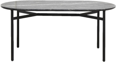 Product photograph of Clearance - Nordal Taupo Black Marble Oval 6 Seater Dining Table - B319 from Choice Furniture Superstore
