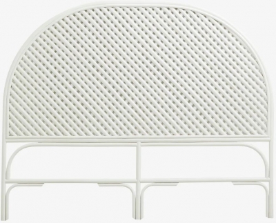 Product photograph of Nordal Phai White Rattan Headboard from Choice Furniture Superstore
