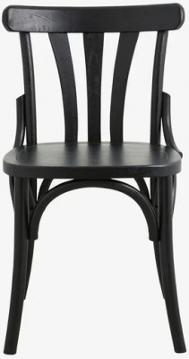 Image of NORDAL Elmo Black Wood Chair Dining Chair (Sold in Pairs)