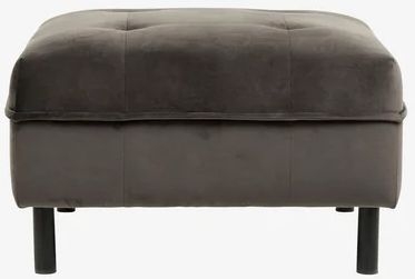 Product photograph of Nordal Sofia Grey Velvet Puff from Choice Furniture Superstore