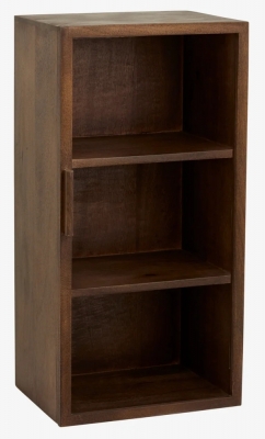 Product photograph of Nordal Nango Dark Brown 1 Door Wall Display Cabinet from Choice Furniture Superstore