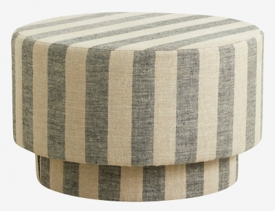 Product photograph of Nordal Ladoga Natural Fabric Pouf - 68cm from Choice Furniture Superstore